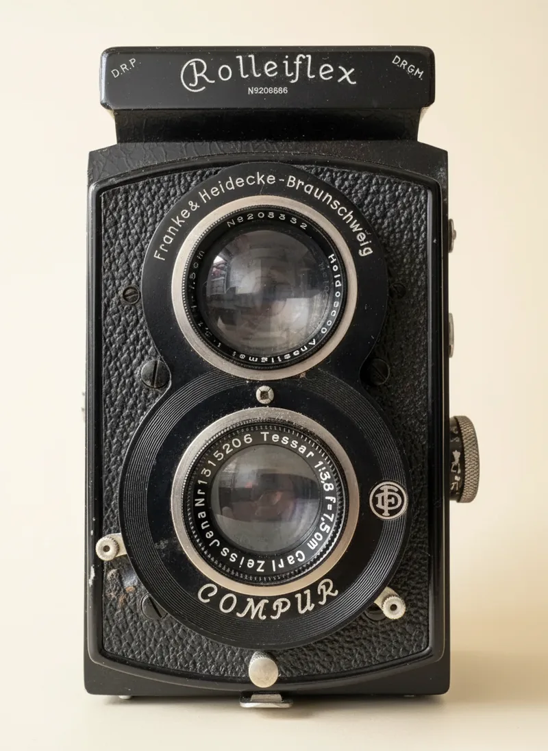 Rolleiflex 6x6 de dos objetivos con obturador Compur