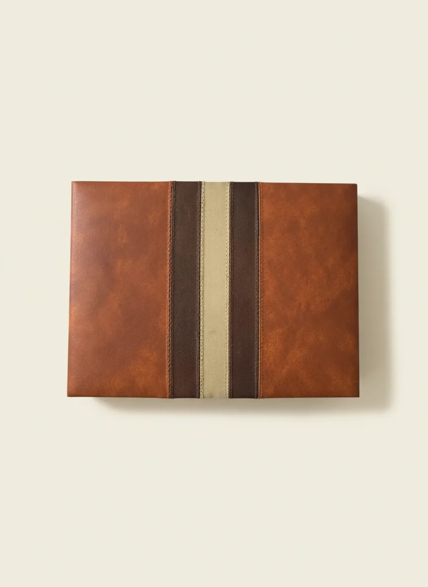 Backgammon de viaje en estuche bicolor símil cuero - 2